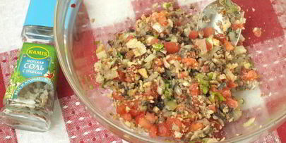 шампиньоны фаршированные с креветками и клюквой