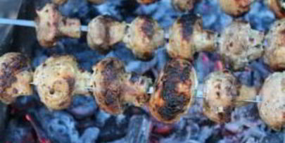 шампиньоны на костре