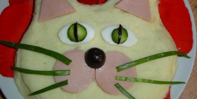 картофельное пюре кот
