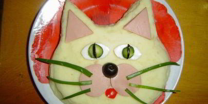 картофельное пюре кот