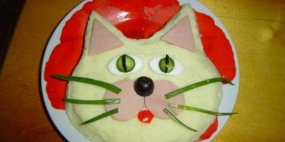 картофельное пюре кот