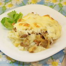 Рецепт Картофельное пюре под шампиньонами