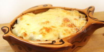 картофельное пюре под шампиньонами