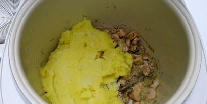 картофельное пюре с лососем в мультиварке