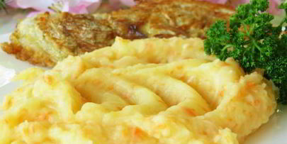 картофельное пюре с морковью и сыром пармезан