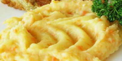 картофельное пюре с морковью и сыром пармезан