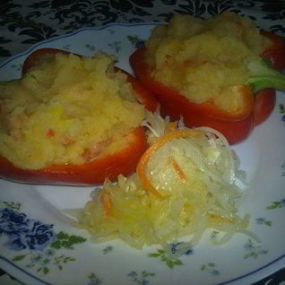 Картофельное пюре с перцами