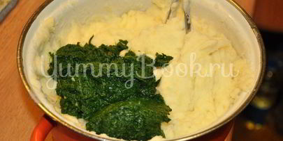 картофельное пюре со шпинатом