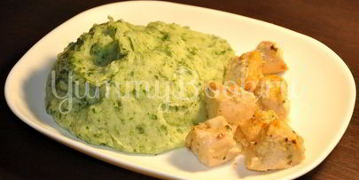 картофельное пюре со шпинатом