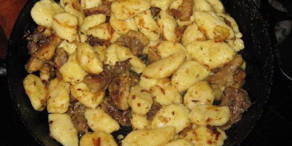 Рецепт картофельные клецки с мясом