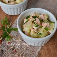 Рецепт Картофельные ньокки с соусом из лосося