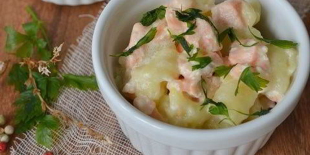 Рецепт картофельные ньокки с соусом из лосося