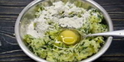 картофельные ньокки со шпинатом и укропом