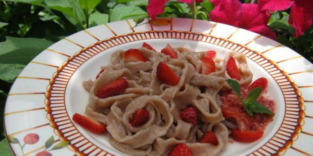 Рецепт клубничная лапша