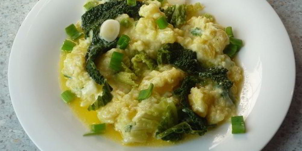 Рецепт колканнон — ирландское картофельное пюре с савойской капустой