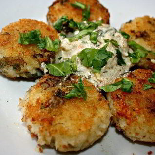 Картофельные котлеты с щавелем