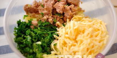 котлетки из картофеля и тунца