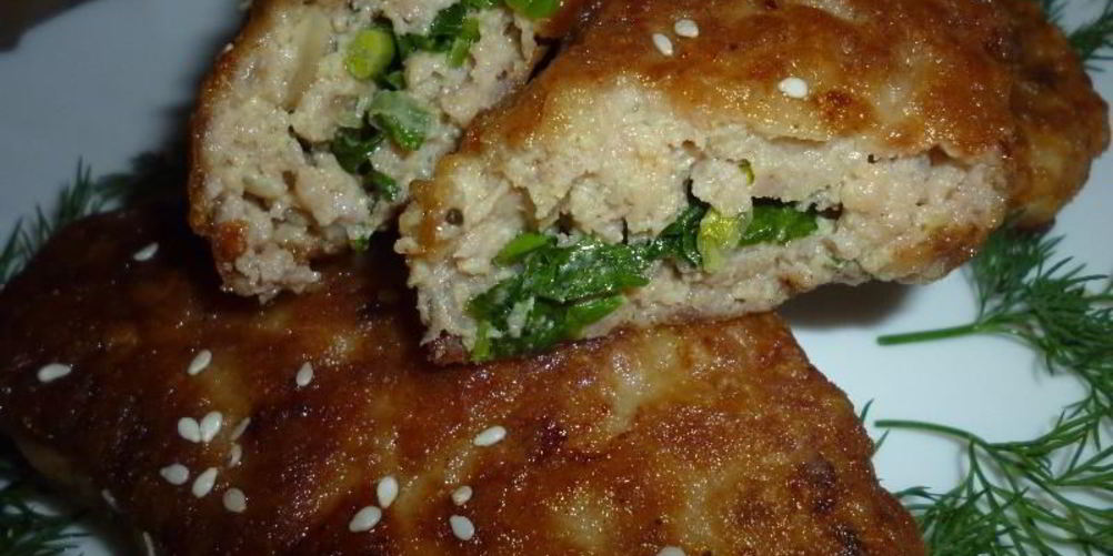 Рецепт котлетки с черемшой и петрушкой