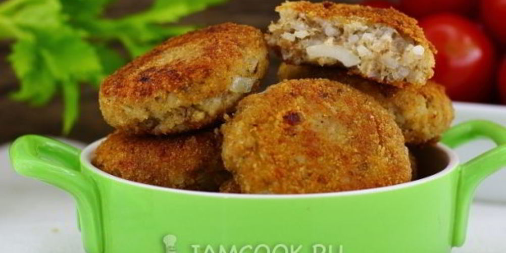 Рецепт котлеты из консервы сайры с рисом