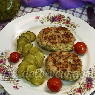 Котлеты из рыбных консервов