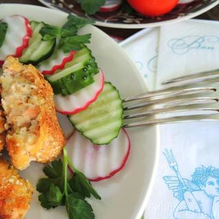 Котлеты рыбные в ореховой панировке