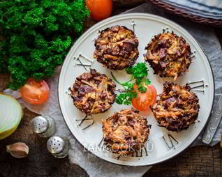 Рубленные печеночные котлеты