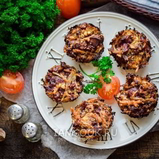 Рубленные печеночные котлеты