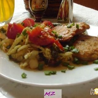 Рубленые котлеты с овощным гарниром