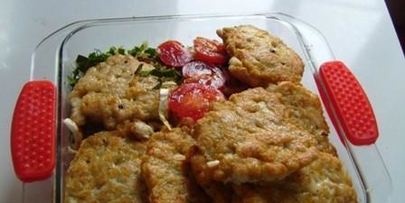 рубленые котлеты с овощным гарниром