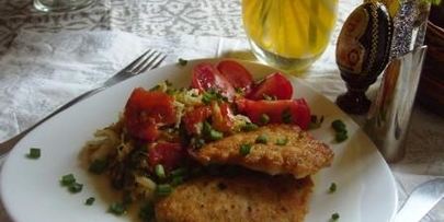 рубленые котлеты с овощным гарниром