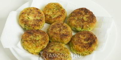 вегетарианские котлетки из кабачка и риса