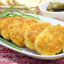 Рецепт Вкусные картофельные котлеты с сыром