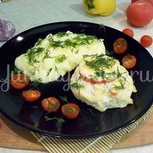 Рецепт Запеченные куриные котлетки под шубкой