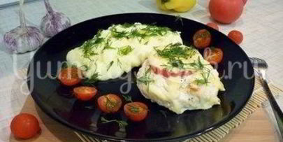 запеченные куриные котлетки под шубкой