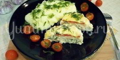 запеченные куриные котлетки под шубкой