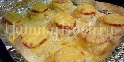 запеченные куриные котлетки под шубкой