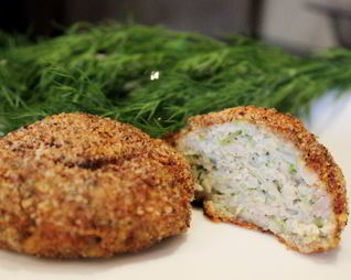 Запеченые котлеты с цветной капустой и брокколи