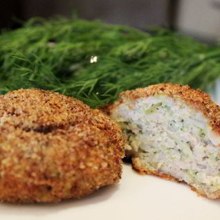 Запеченые котлеты с цветной капустой и брокколи