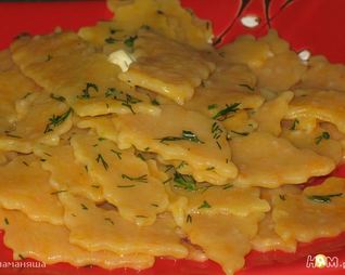 Лапша домашняя морковная