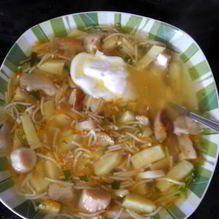 Рецепт Лапша с белыми грибами