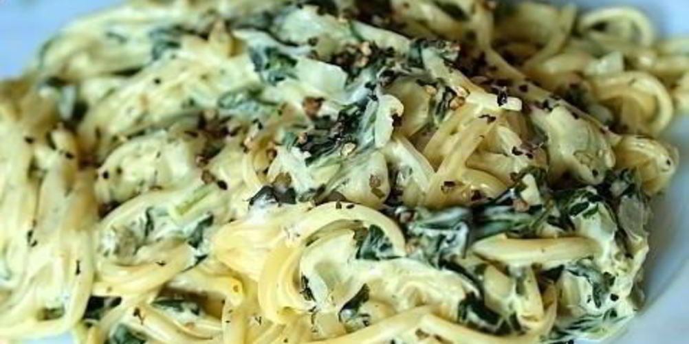 Рецепт лапша с овощами в сливочном соусе