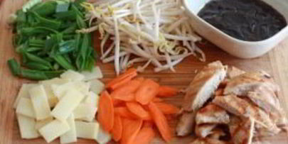 лапша с соусом терияки