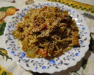 Лапша с сыром тофу