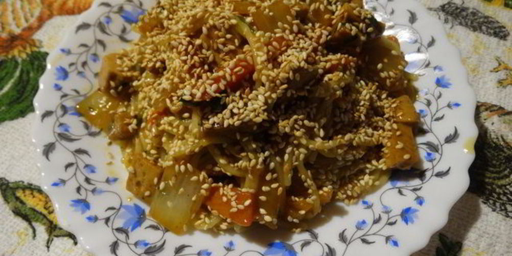 Рецепт лапша с сыром тофу