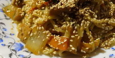 лапша с сыром тофу