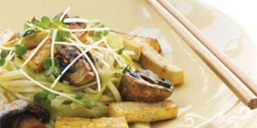 Рецепт лапша с тофу и грибами