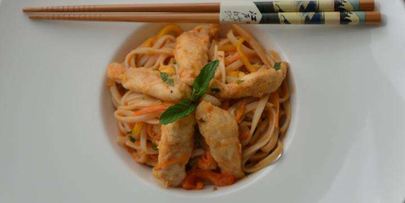 лапша удон с курицей