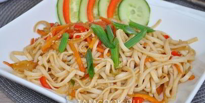 лапша удон с овощами