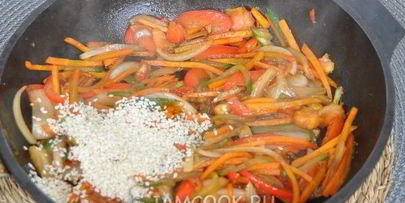 лапша удон с овощами