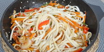 лапша удон с овощами